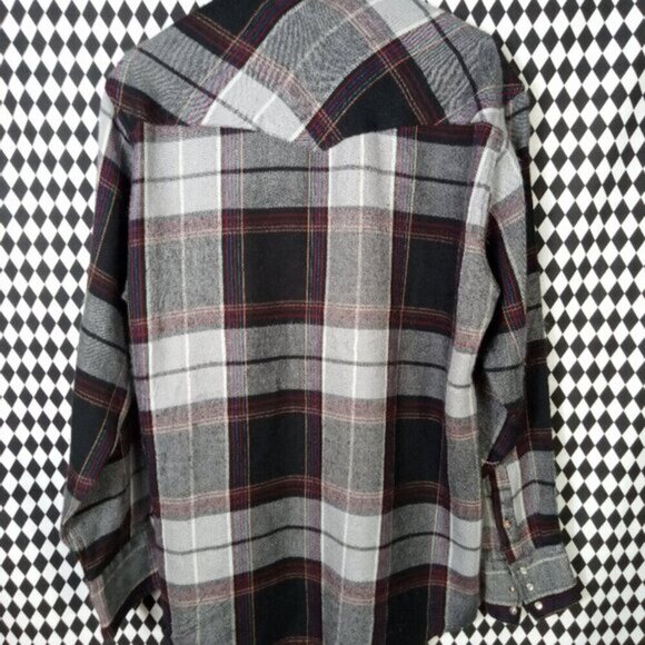 Vintage ROCK CREEK RANCH plaid‎ check button up shirt mens L - b3 - Picture 3 of 5